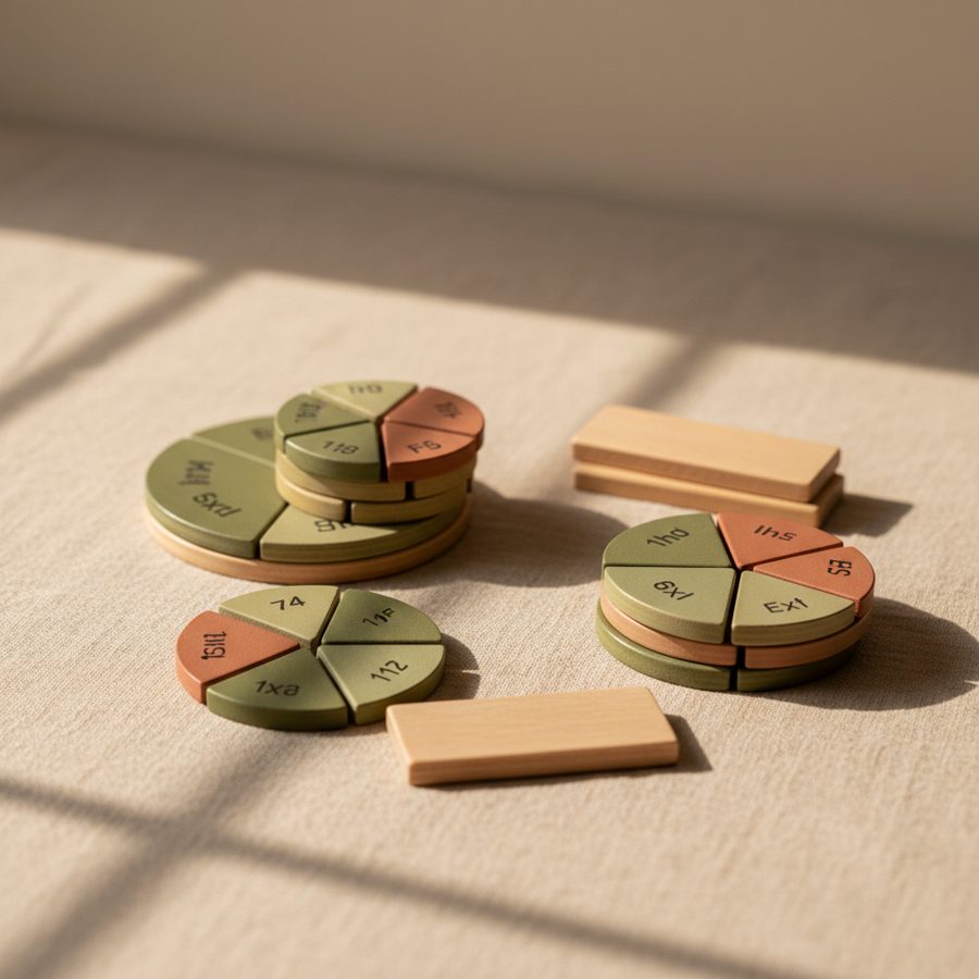 Wooden Fraction Tiles
