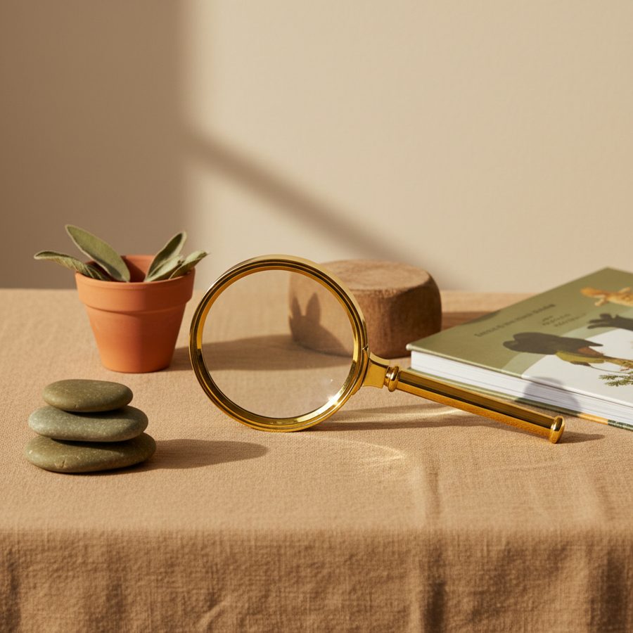 Solid Brass Magnifying Glass