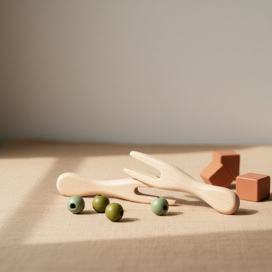 Child-Safe Wooden Tweezers