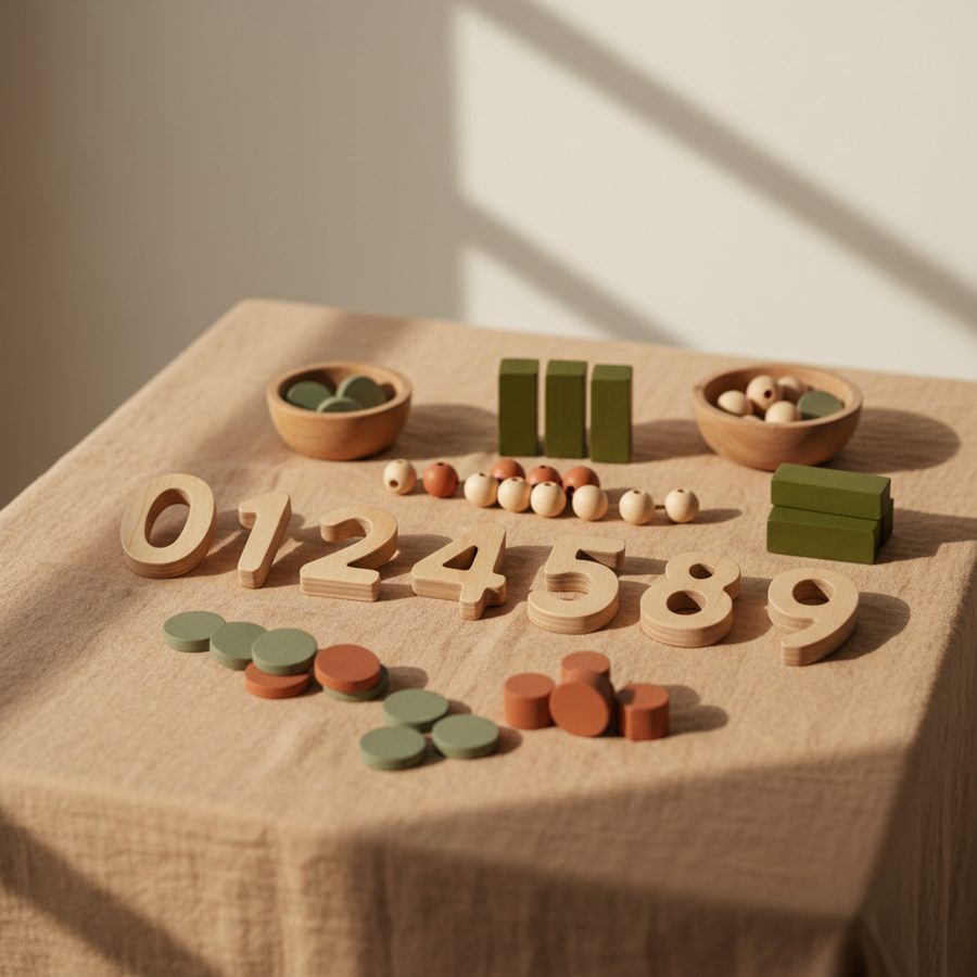 Wooden Numbers & Counters